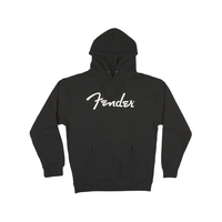 Fender Spaghetti Logo Black Hoodie - Medium