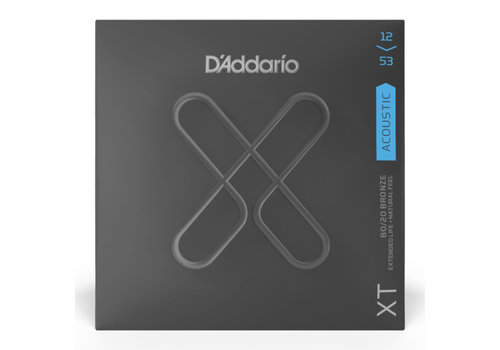 D'Addario 80/20 Bronze XT Coated Acoustic Guitar Strings 12-53 
