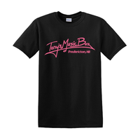 Tony's Music Box T-Shirts Fredericton Unisex - S - Black w. Pink Logo