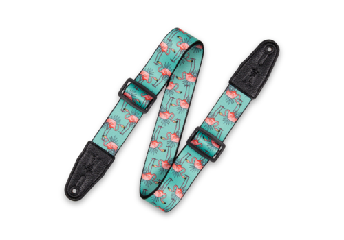LEVY'S MPD2-121 2'' Printed Polyester Guitar Strap - Flamingos 