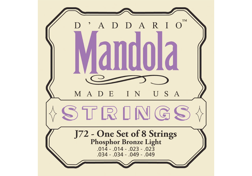D'Addario J72 Phosphor Bronze Light Mandola Strings 14-49 