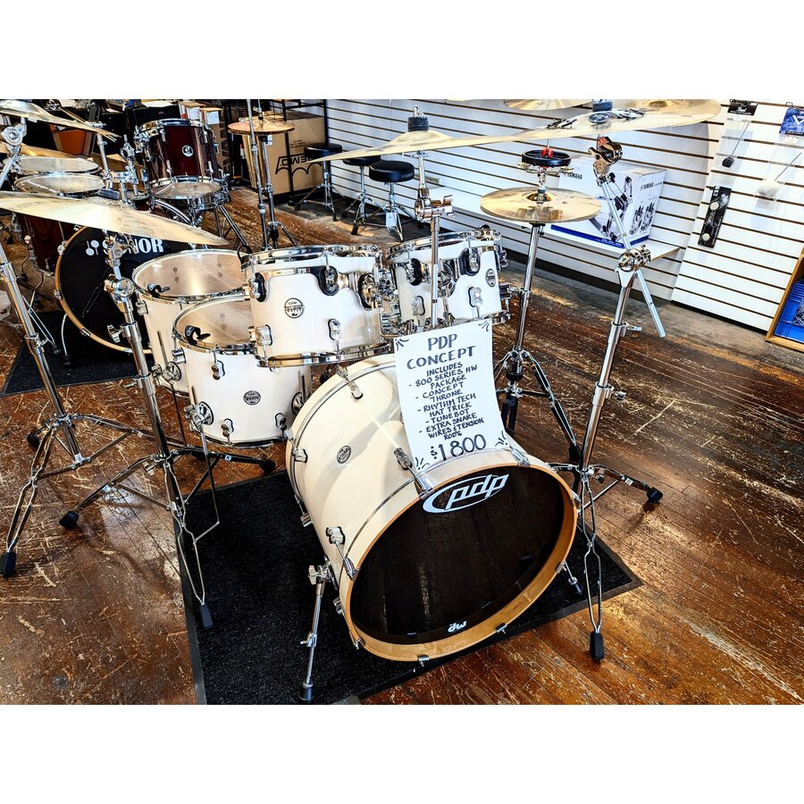 CONSIGN PDP Concept Maple 6 pc. Drum Kit with Hardware, Throne, and Accessories