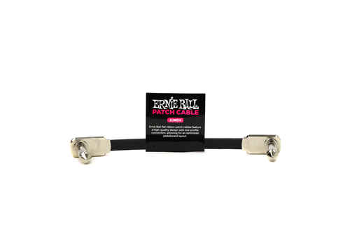 Ernie Ball Single Flat Ribbon Pedalboard Patch Cable - Right Angle to Right Angle - 3 inch 