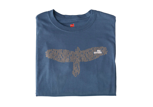 PRS Bird is Word T-Shirt - Slate Blue - M 