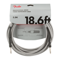 Fender Professional Series Straight to Straight Instrument Cable - 18.6 foot White Tweed