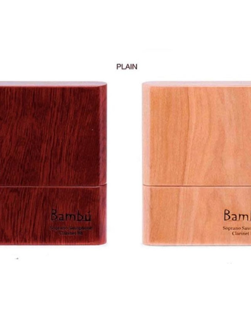 Bambu Bambu Hand-Hade Wooden Reed Case, Plain Wood Finish