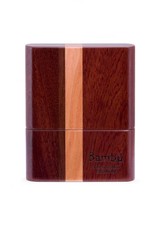 Bambu Bambu Hand-Made Wooden Reed Case, Striped Wood Finish