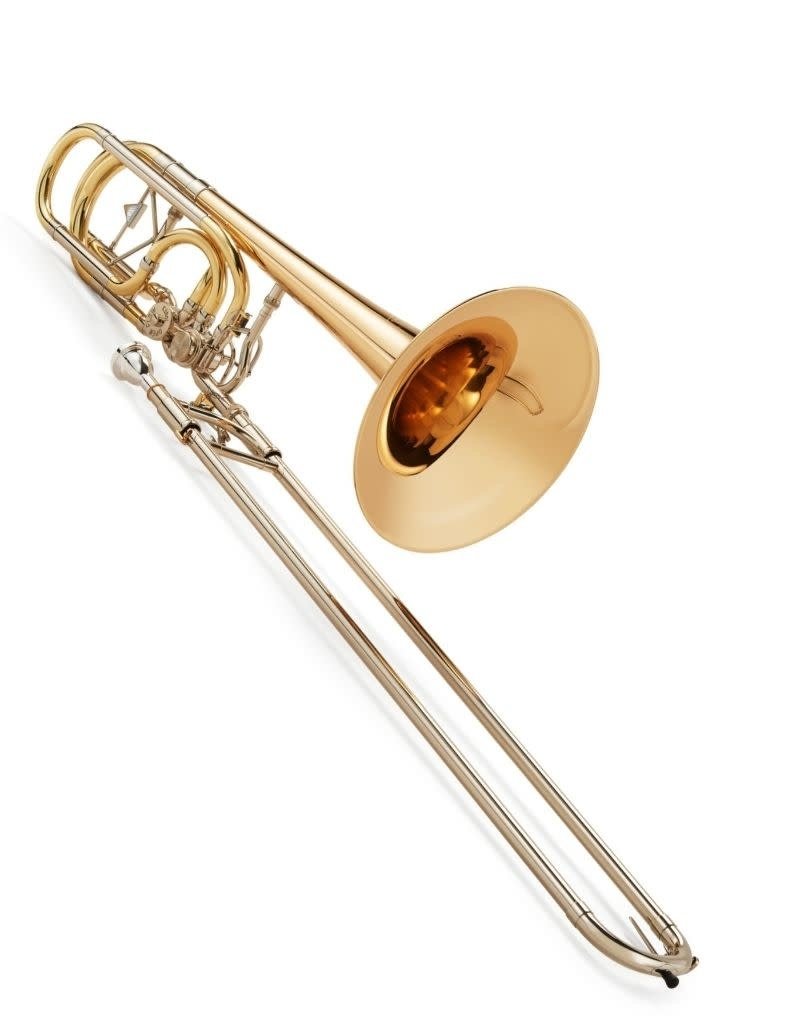 Kühnl & Hoyer Kuhnl & Hoyer Bb/F/Gb/D Bass Trombone "Orchestra Symphonic", Open Flow In Line Valves, .563 Bore, 260mm Bell, Gold Brass Bell, Brass Slide