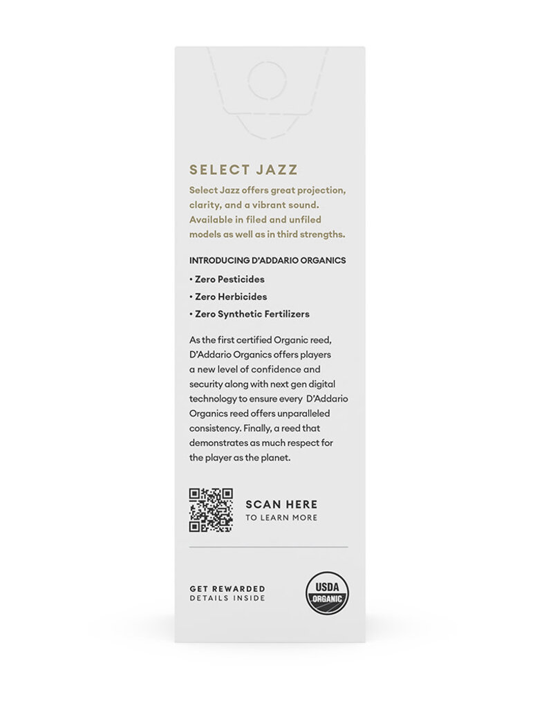 D'Addario D’Addario Organic Jazz Select Filed Tenor Saxophone Reeds