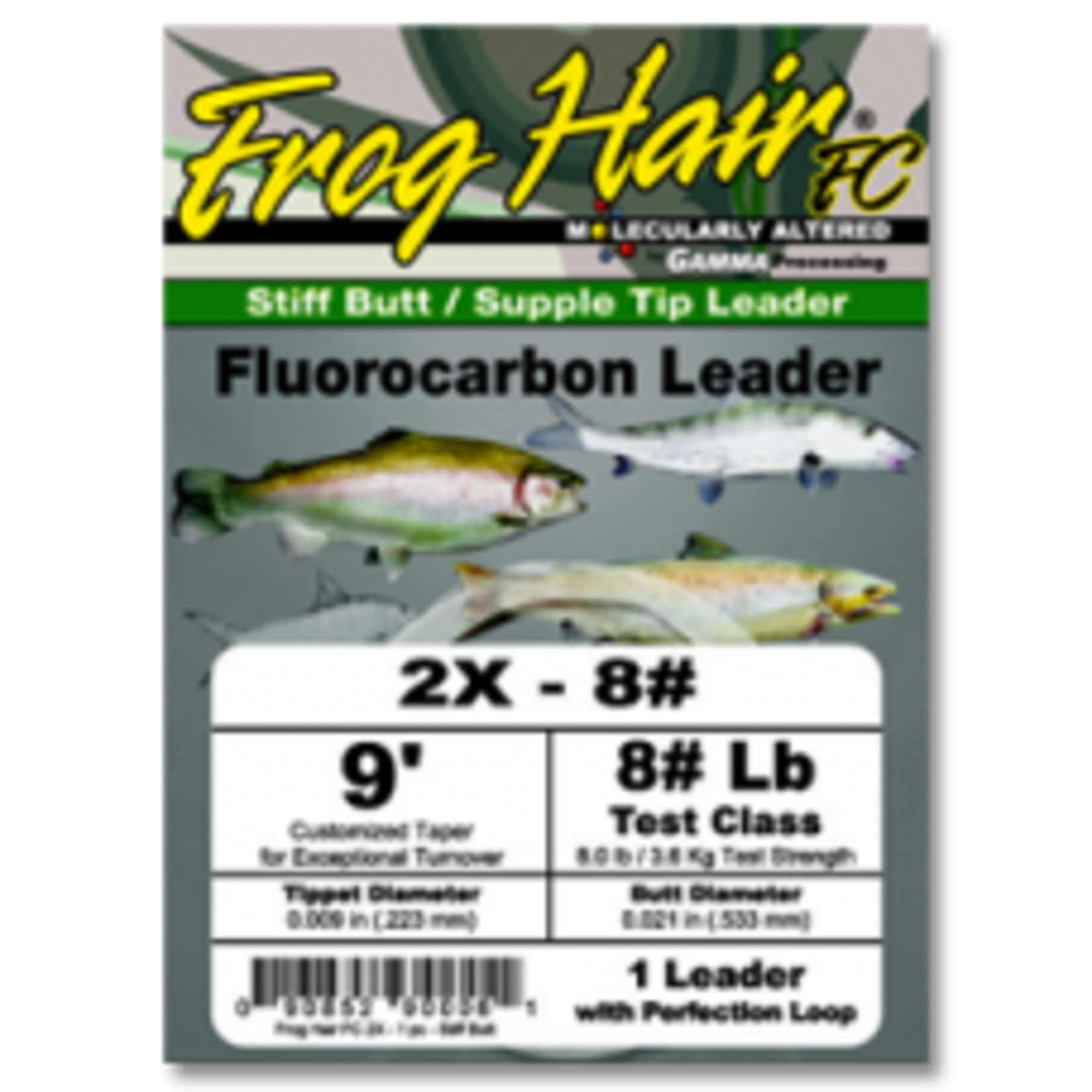 frogg hair FROG HAIR FLOROCARBON STIFF BUTT TAPERED LEADER 9FT