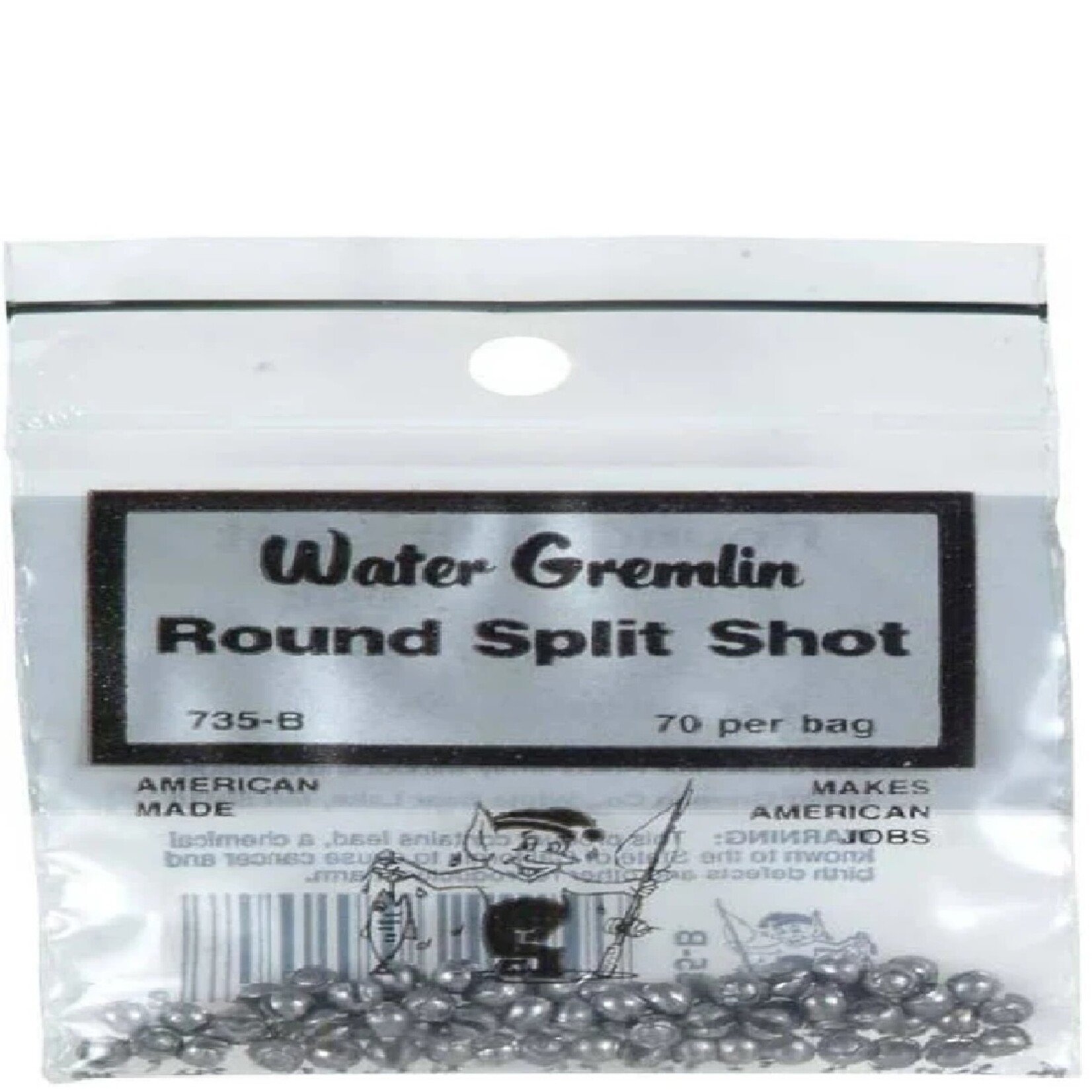 WATER GREMLIN CO. WATER GREMLIN ROUND SPLIT SHOT 735