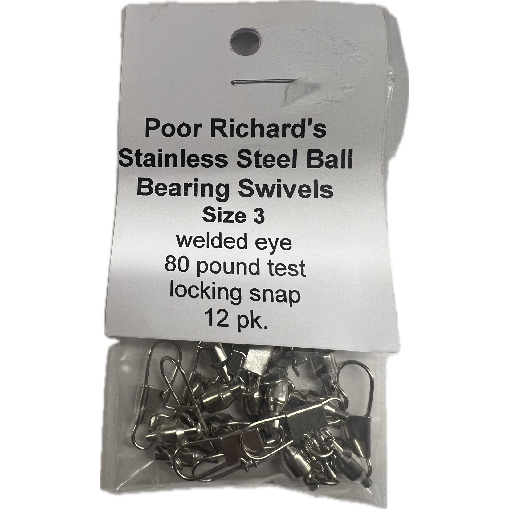 Poor Richards Stainless Steel Ball Bearing Swivel sz 3