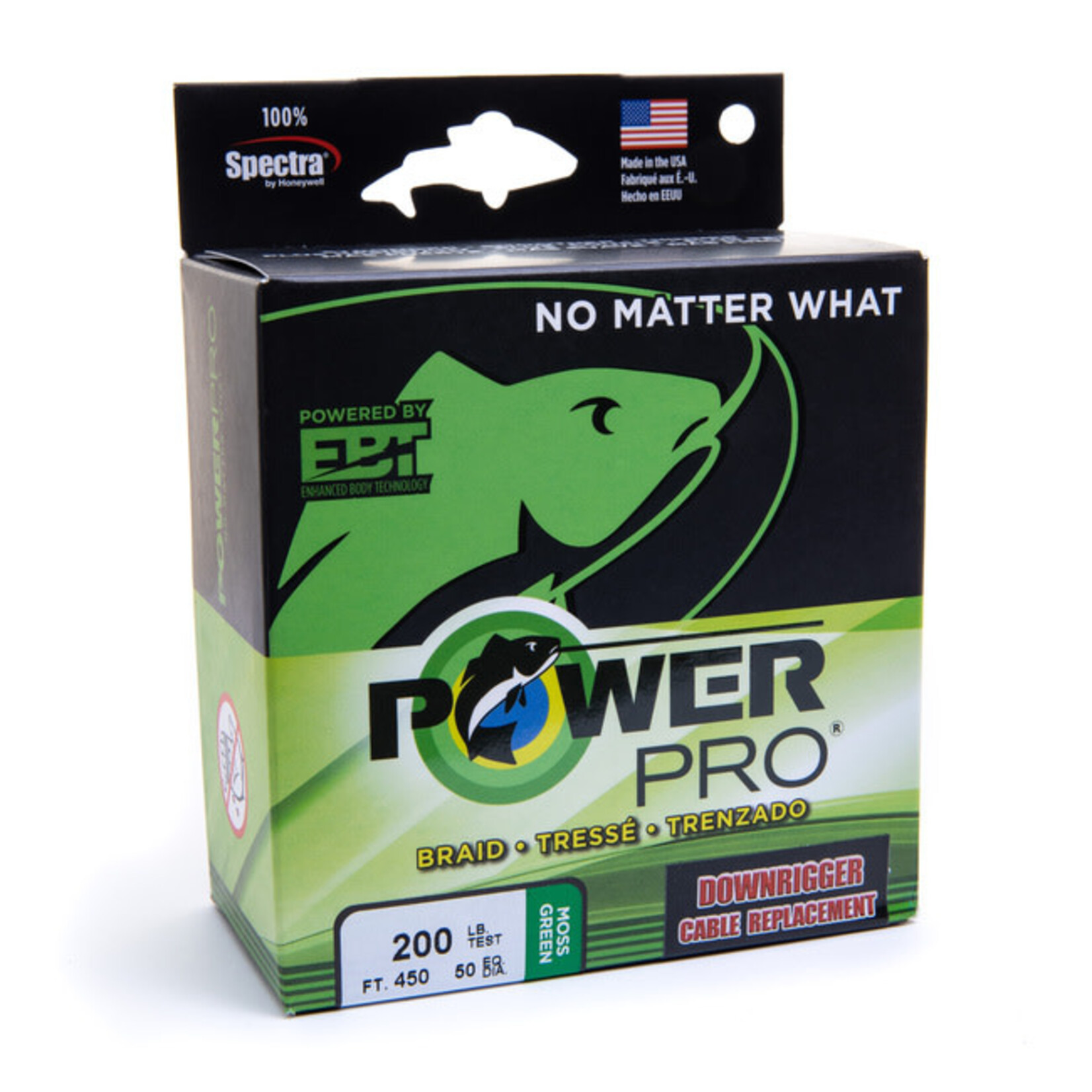 INNOVATIVE TEXTILES, INC. POWERPRO 250# MOSS GREEN MICROFILAMENT DOWNRIGGER CABLE 300ft