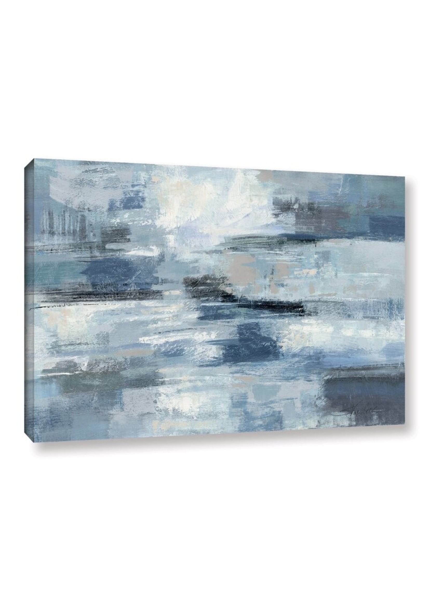 *8" x 12" Clear Water Indigo and Gray' - Painting Print