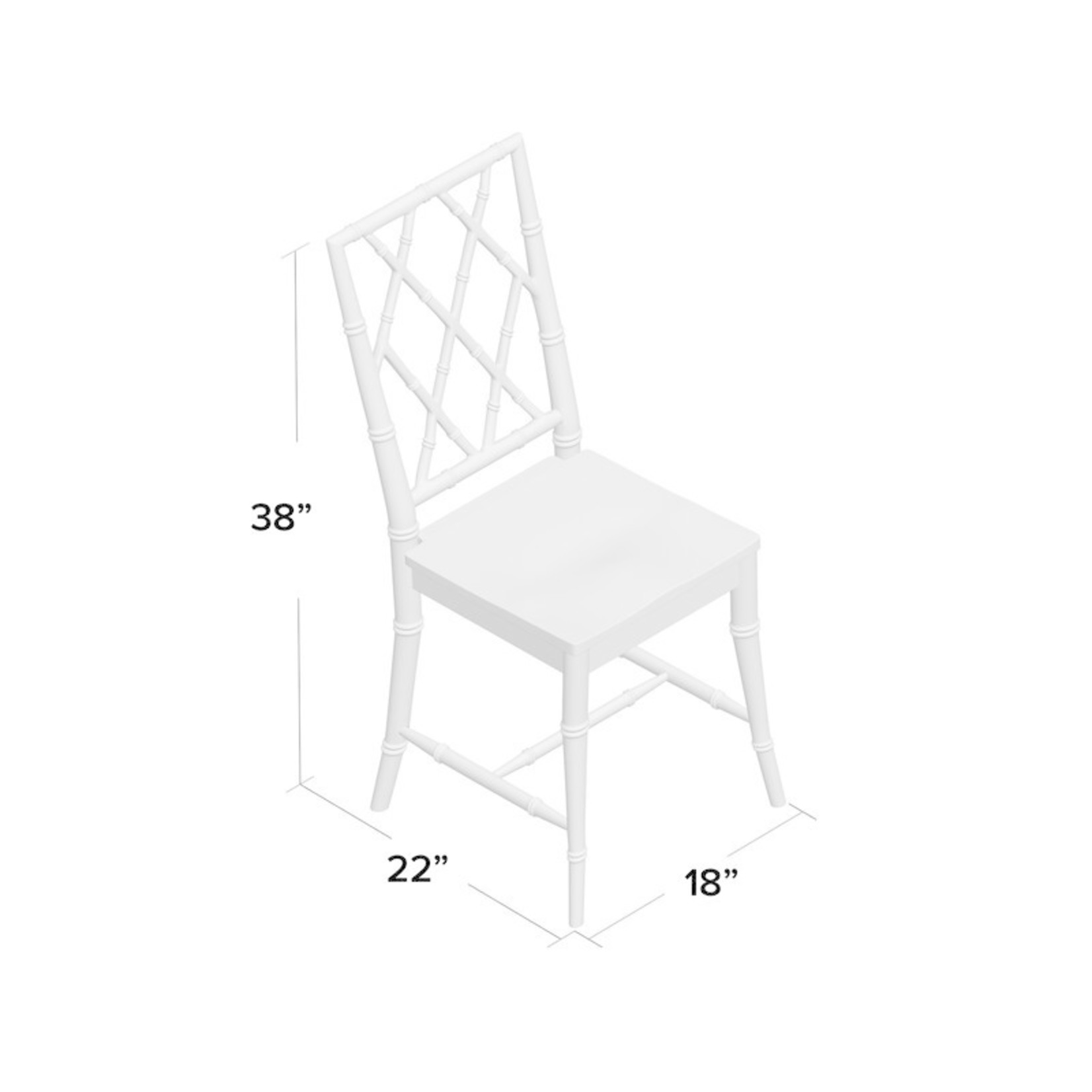 *Janae Cross Back Side Chairs - Set of 2 - White - small scratch on seat