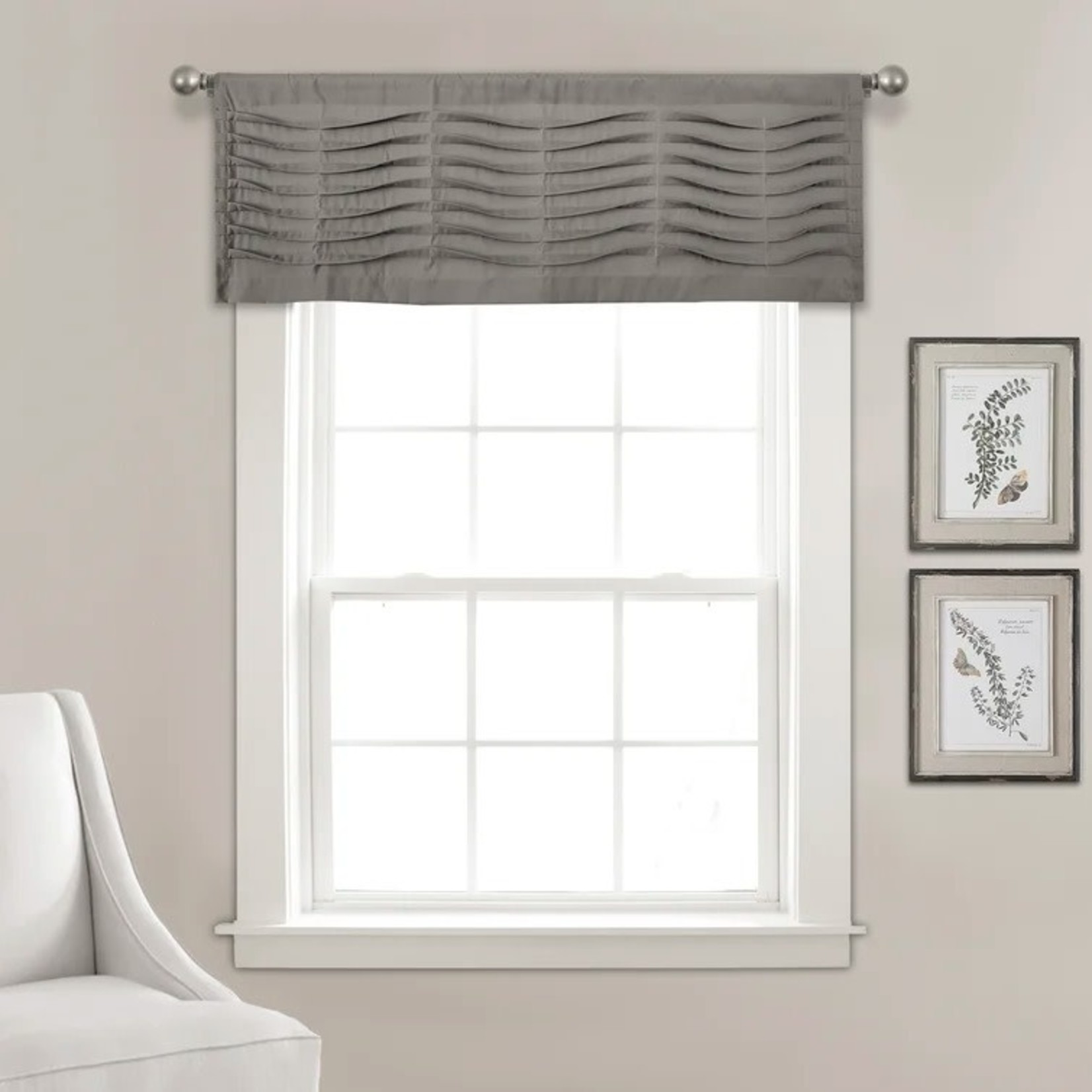 *Hemmer Solid Color Tailored Texture 52" Window Valance