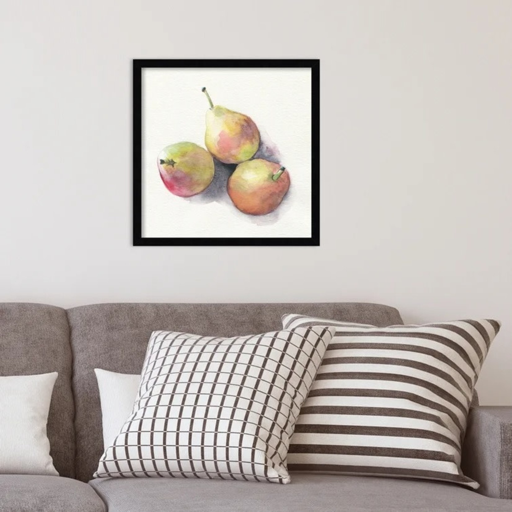 *18.25" x 18.25" Pears From Above By Jennifer Redstreake Framed Wall Art Print