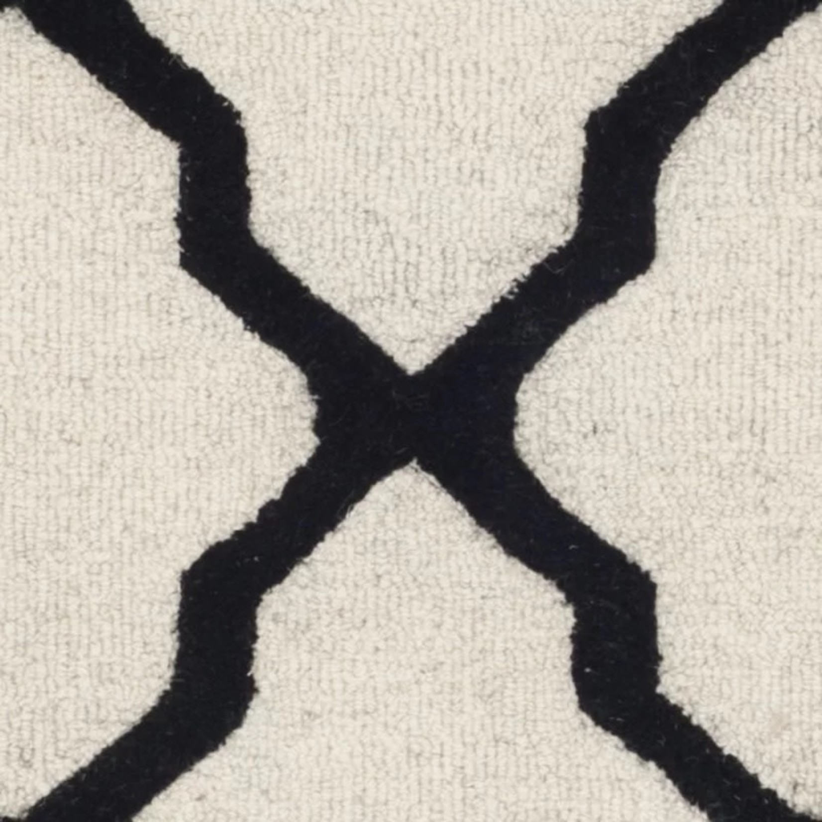 *2' x 3' Ilion Handmade Tufted Wool Ivory/Black Area Rug