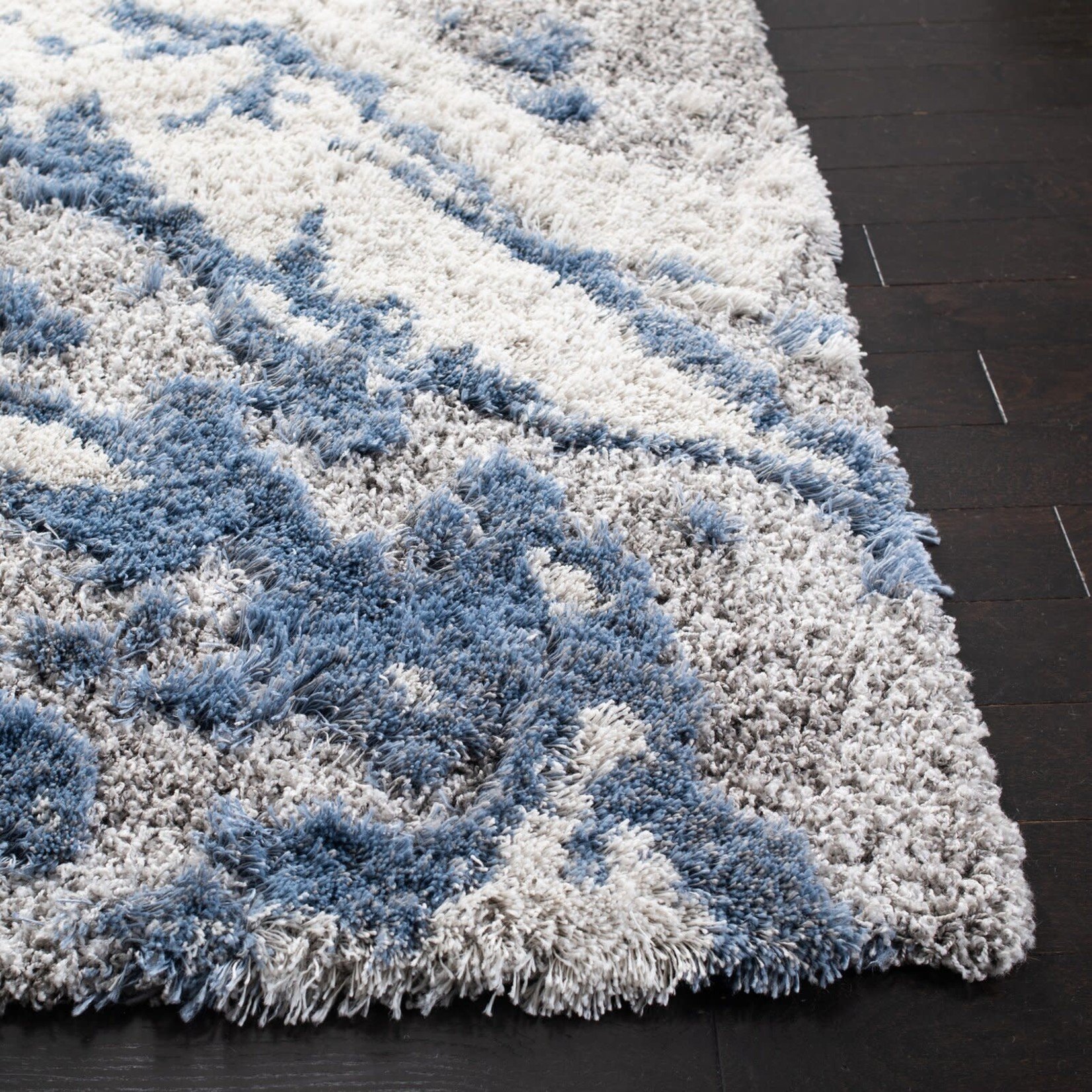 *11' x 15' Tristan Abstract Gray/Blue Area Rug
