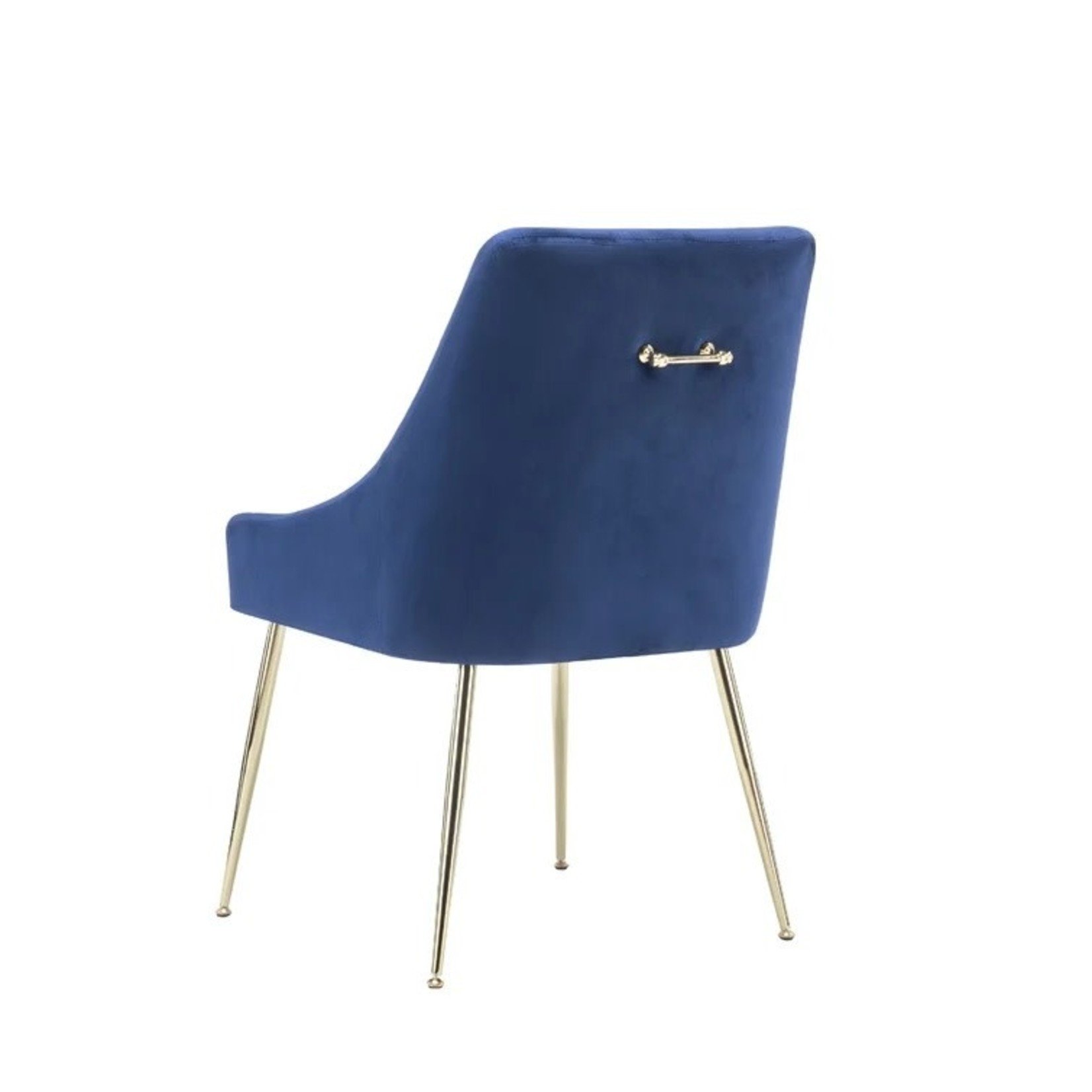 *Magallanes Velvet Upholstered Side Chair - Dark Blue