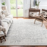 *11' x 15' Christa Oriental Silver/Ivory Area Rug - Dirt on back