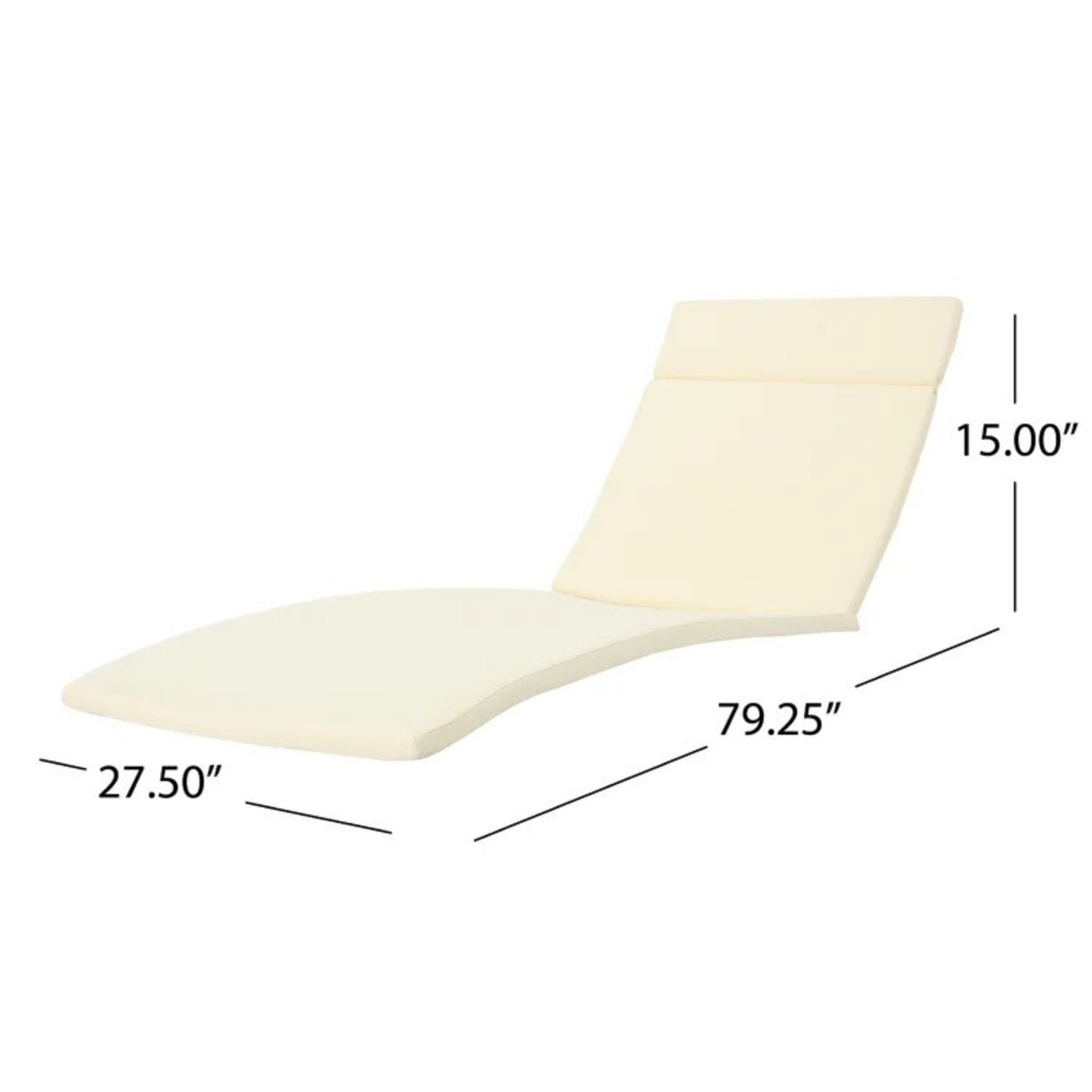 Tallulah Down Outdoor Seat/Back Cushion - Vanilla