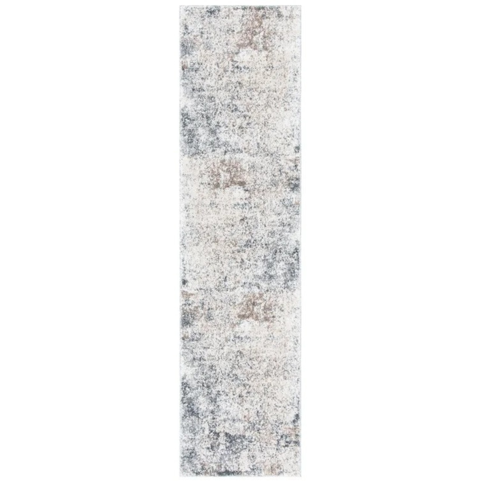 *2' x 8' Arusha Abstract Ivory/Gray Area Rug
