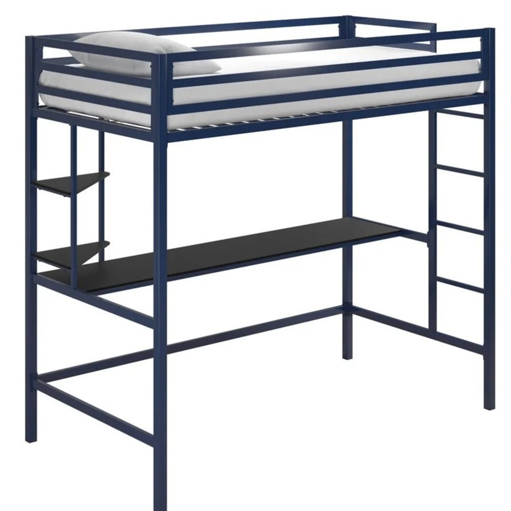 *Twin -Maxwell Metal Loft Bed with Built-in-Desk by Novogratz