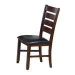 *Stanley Upholstered Ladder Back Side Chairs - Set of 2 - Dark Brown