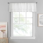 *14" x 52" Wegate Solid Color White Tailored Window Valance