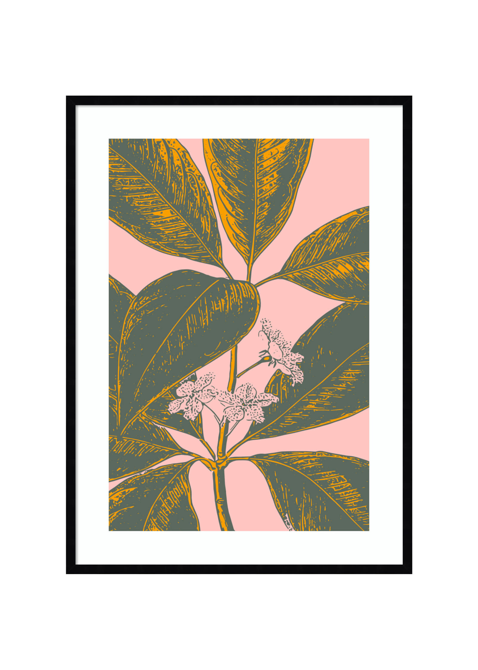*30" x 41" Vintage Botanical By Beth Vassalo Framed Art Wall Print