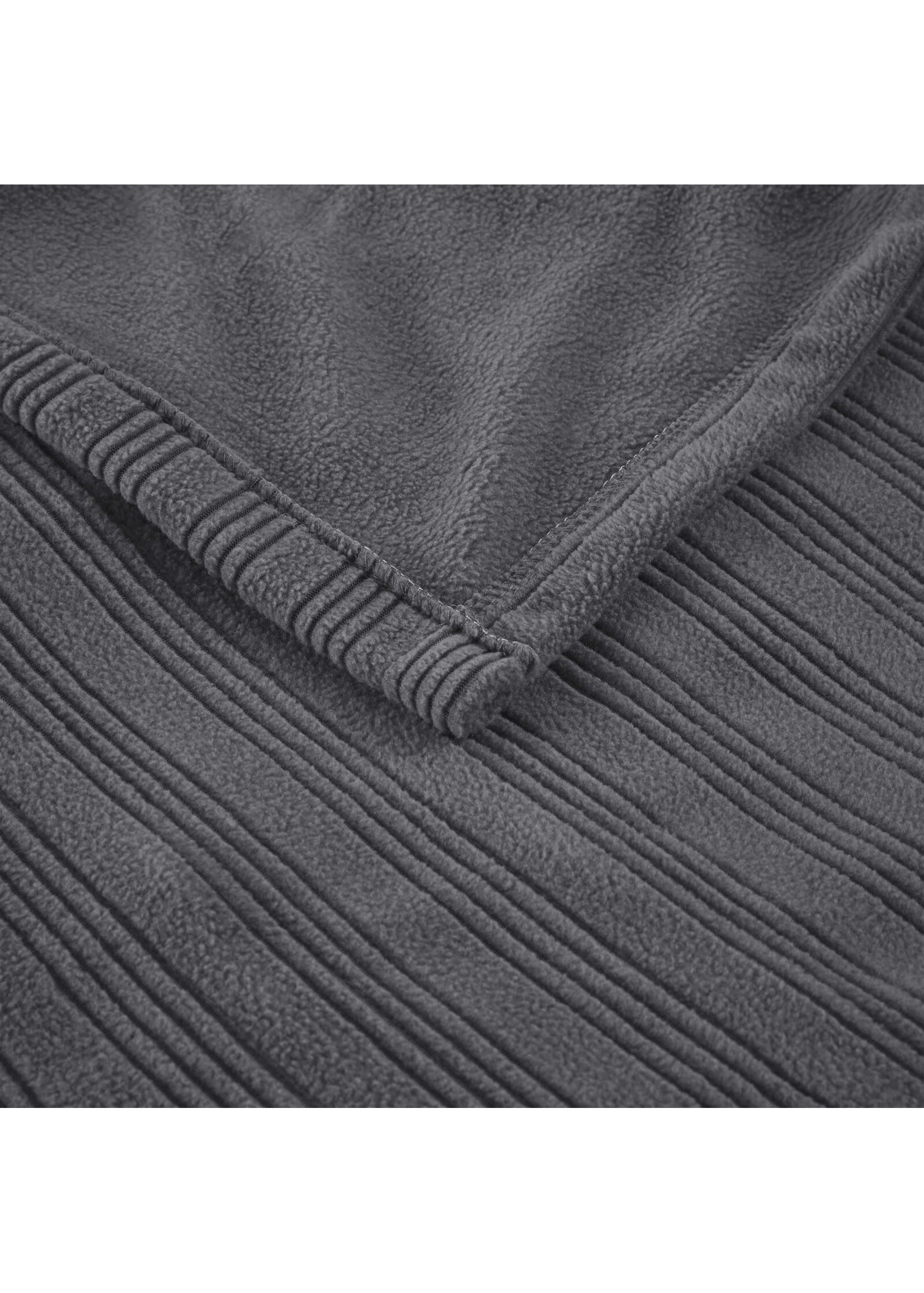 *King - Ribbed Micro Fleece Heated Blanket - Final Sale