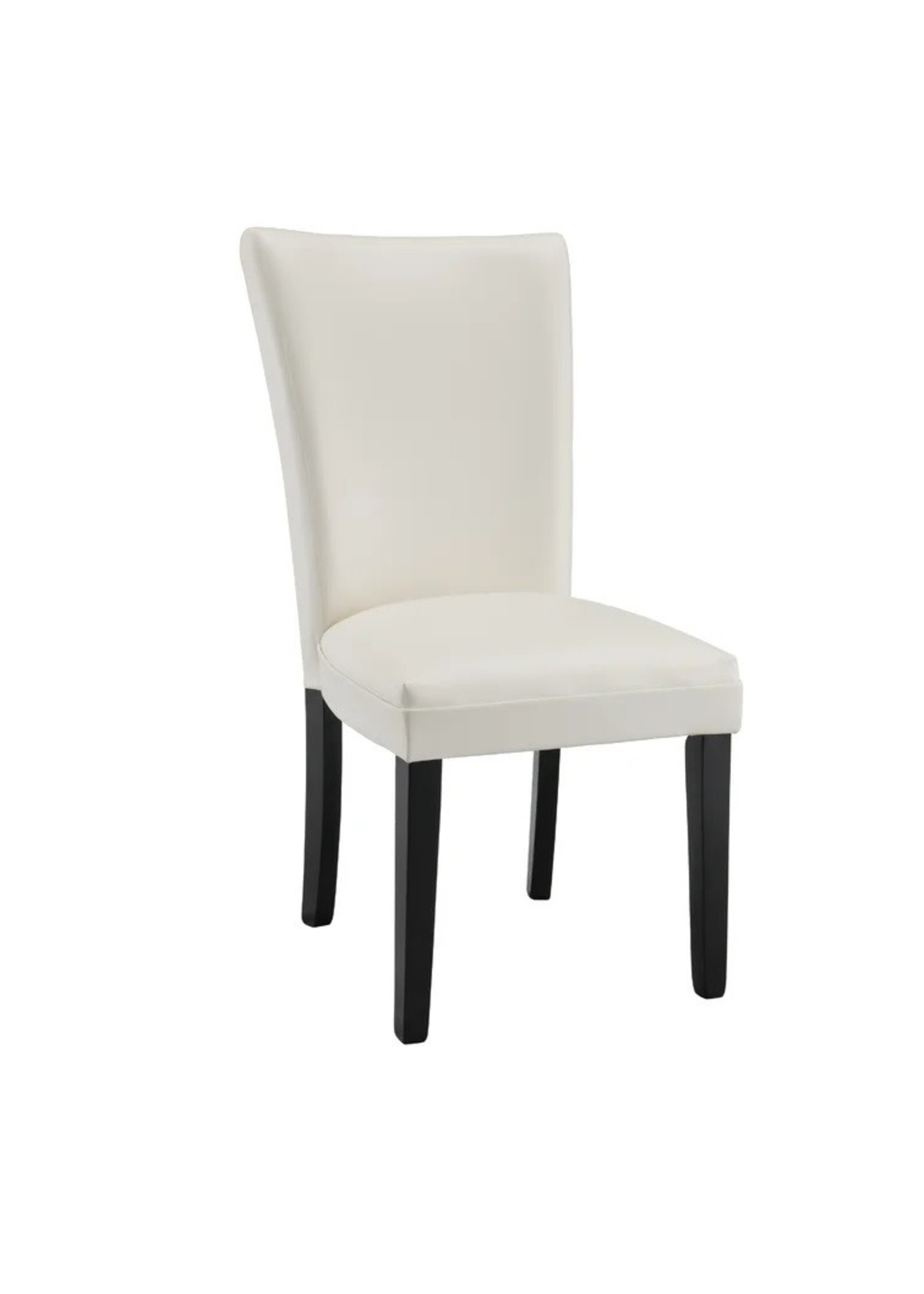 *Faux Leather Upholstered Side Chairs - Set of 2 - White