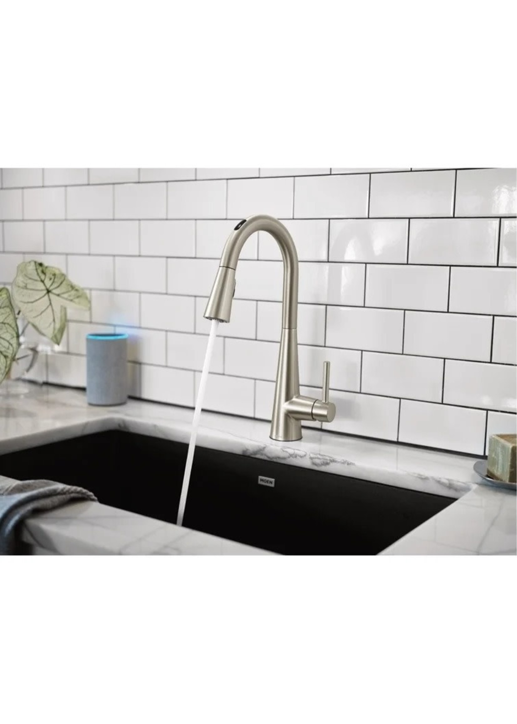 *Moen Sleek Smart Touchless Single Handle Kitchen Faucet with Power Clean and Duralock