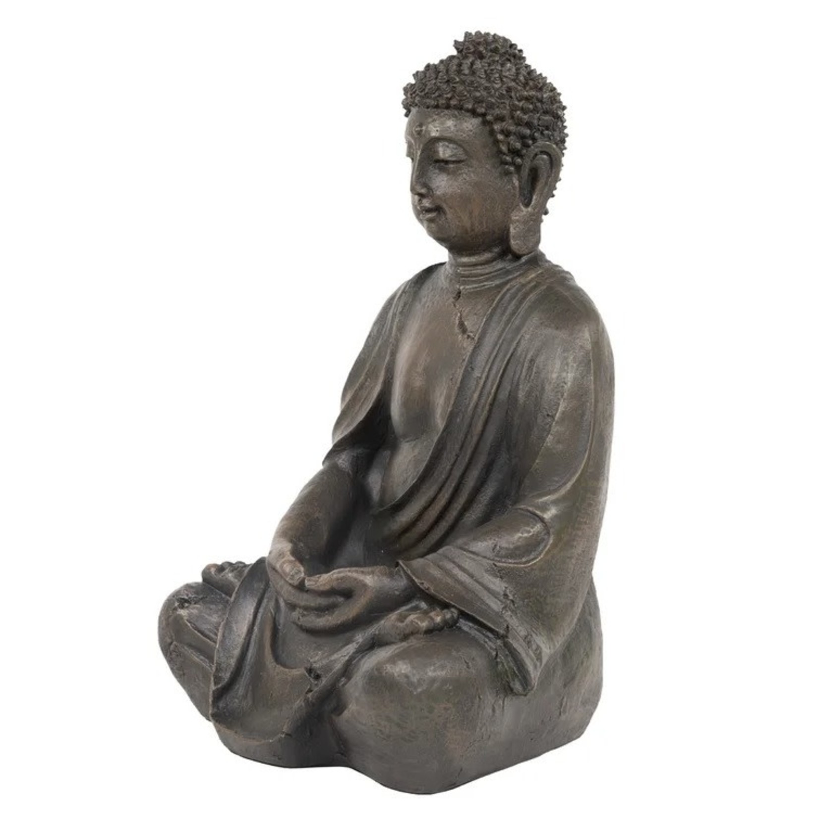 *15" Divid Outdoor Meditating Buddha Statue