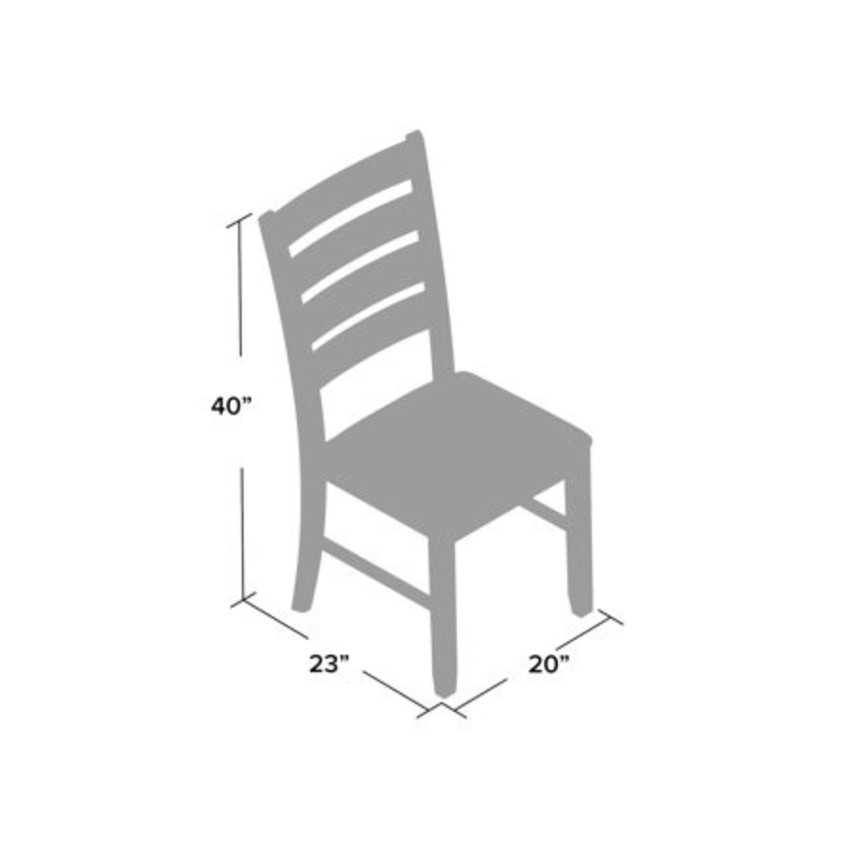 *Leola Upholstered Ladder Back Side Chair - Set of 2