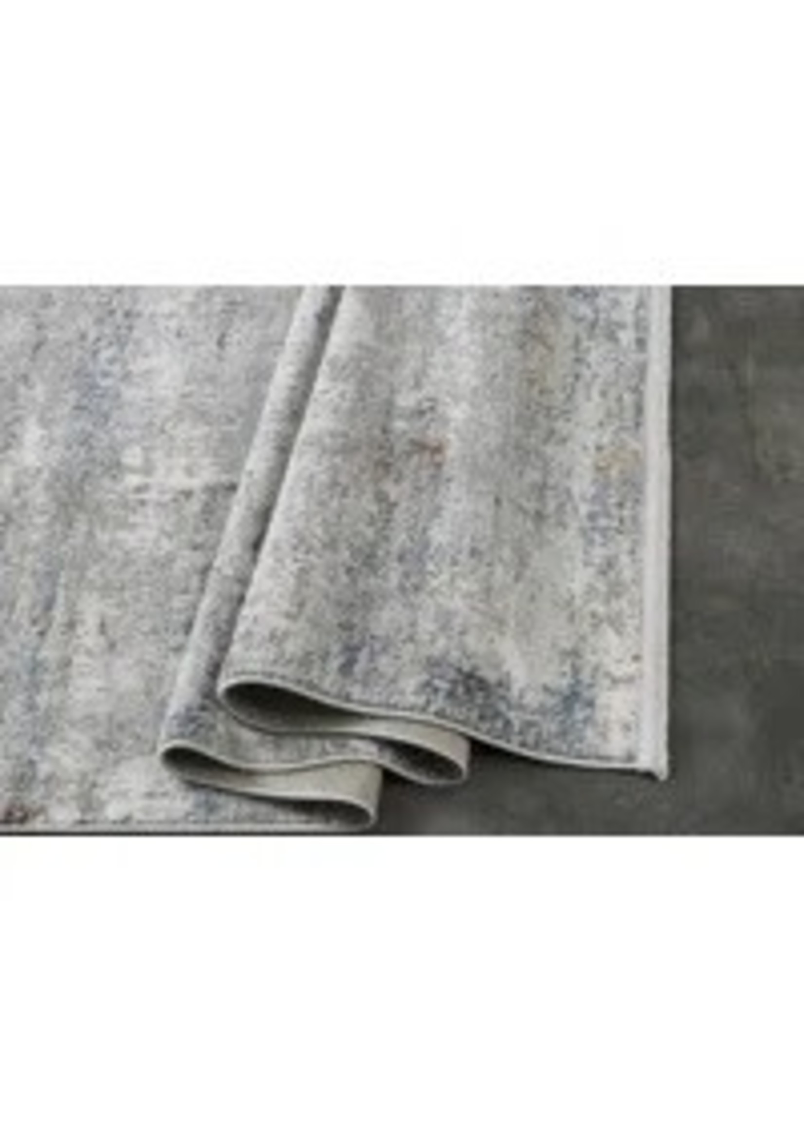 *2'8" x 3'4" Huttan Gray White Abstract Acrylic Cotton Machine Woven Area Rug