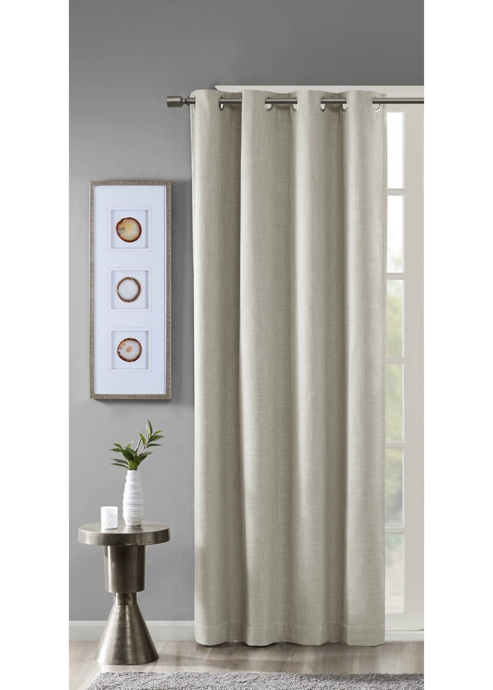 *50" x 84" Silja Solid Blackout Grommet Single Curtain Panel