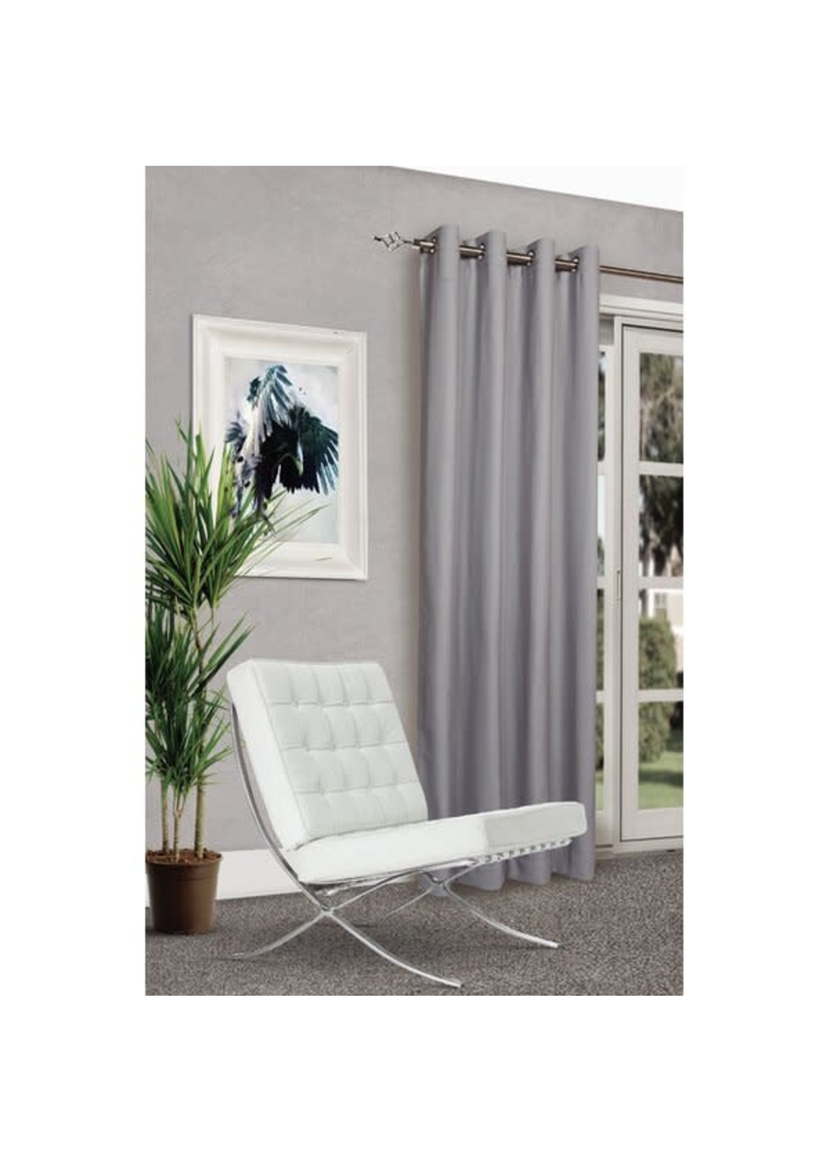 *54" x 108" Wayfair Basic Solid Room Darkening Thermal Grommet Single Curtain Panel - Slight Damage - Final Sale