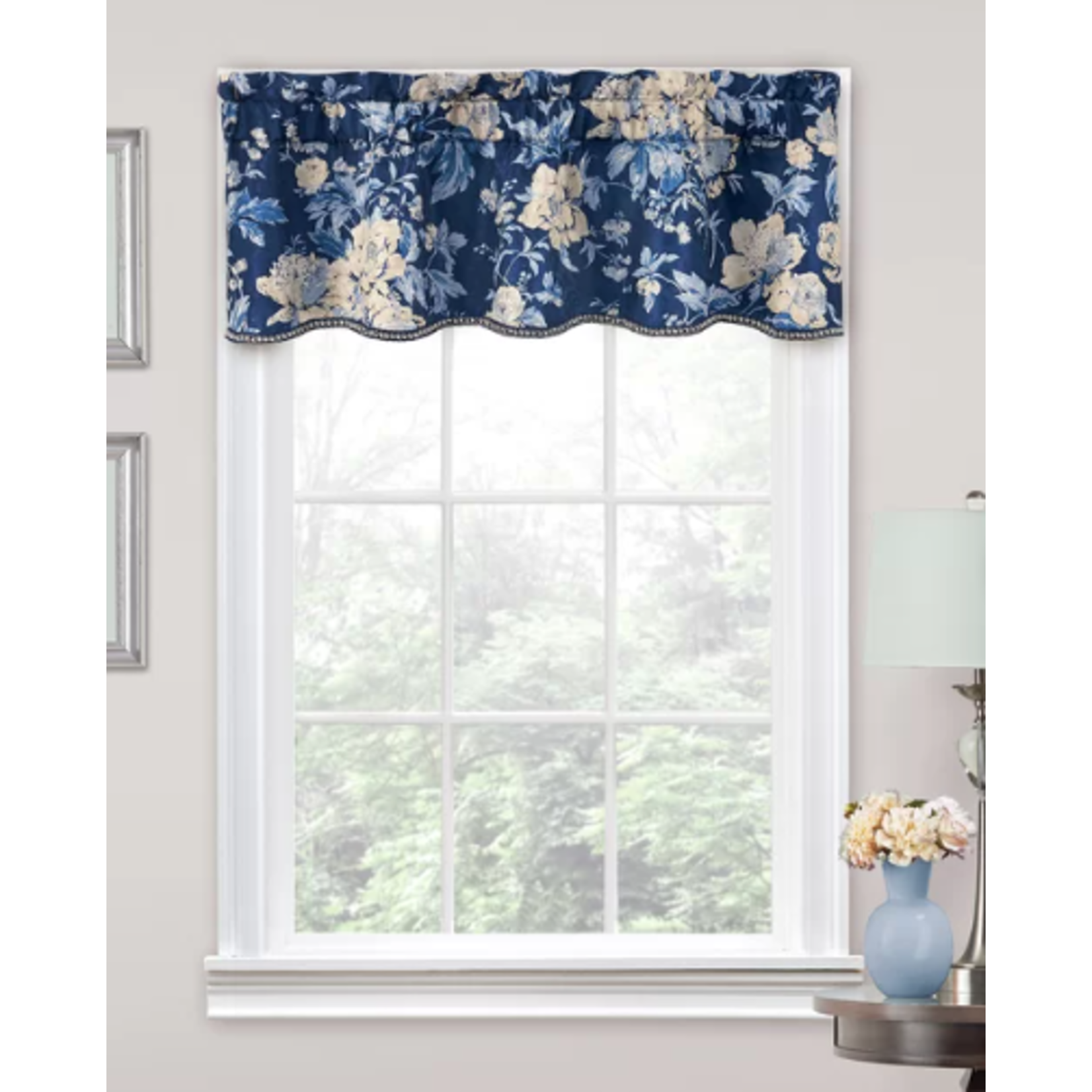 *16" x 52" Forever Yours Floral Curtain Window Valance