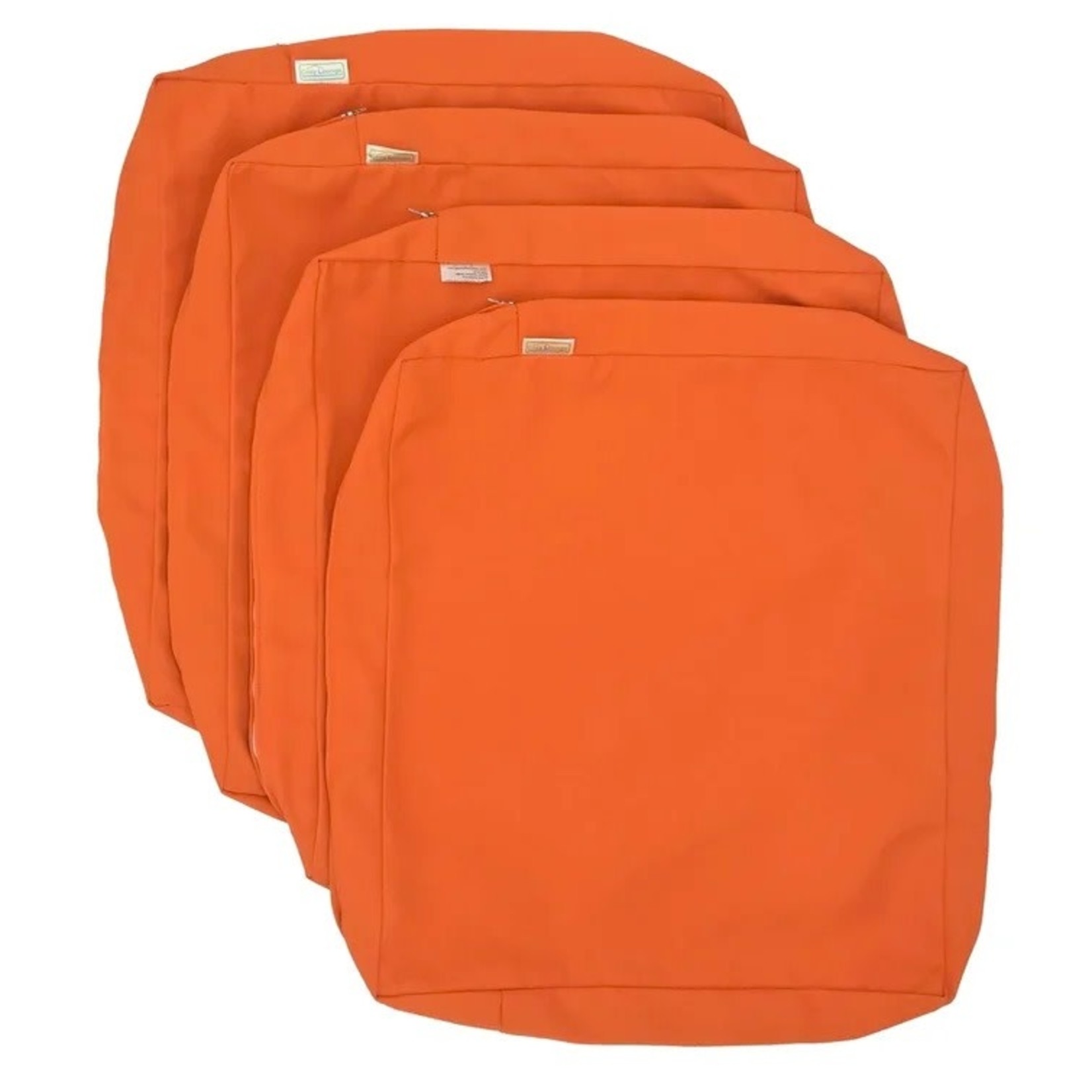 *COVERS ONLY - 17.5" x 18" Indoor/Outdoor Dining Chair Cushion Covers - Set of 4 - Orange - Final Sale