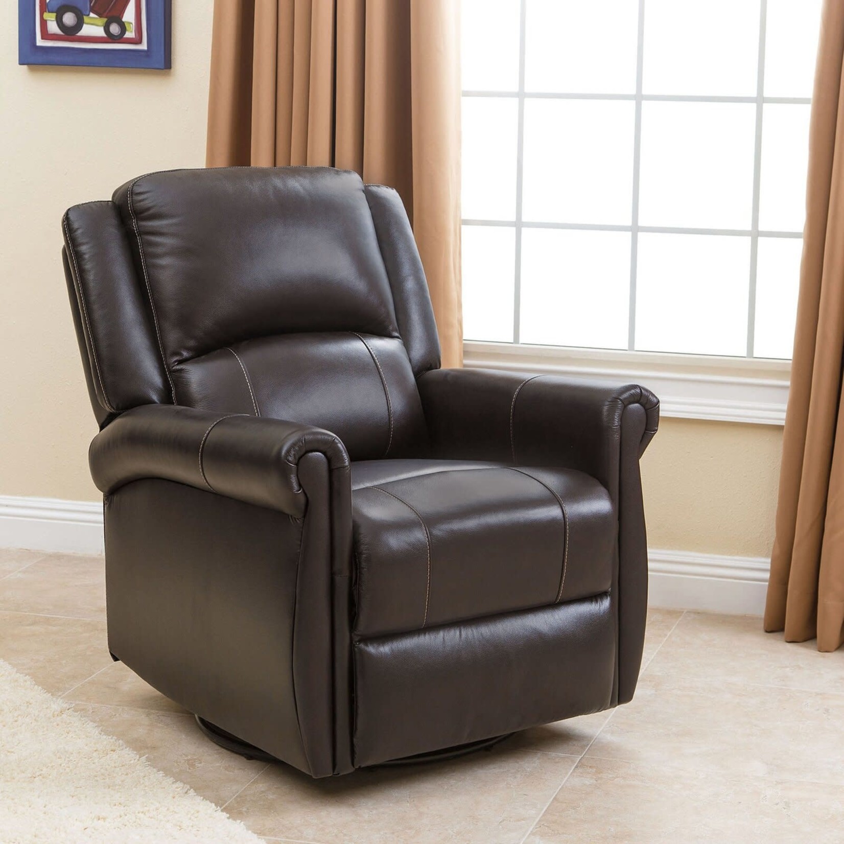 *35" Wide Neoma Faux Leather Manual Glider Standard Recliner