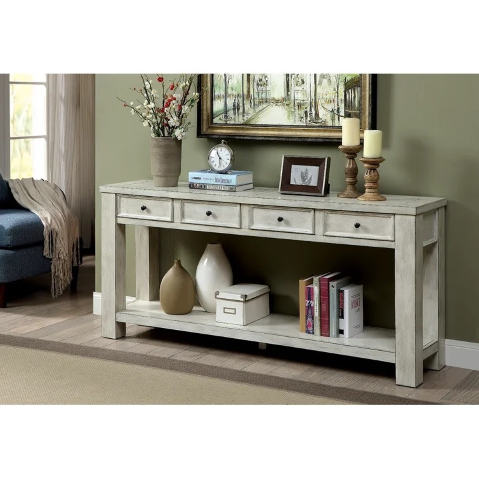 *Rentz 64" Console Table - Off White