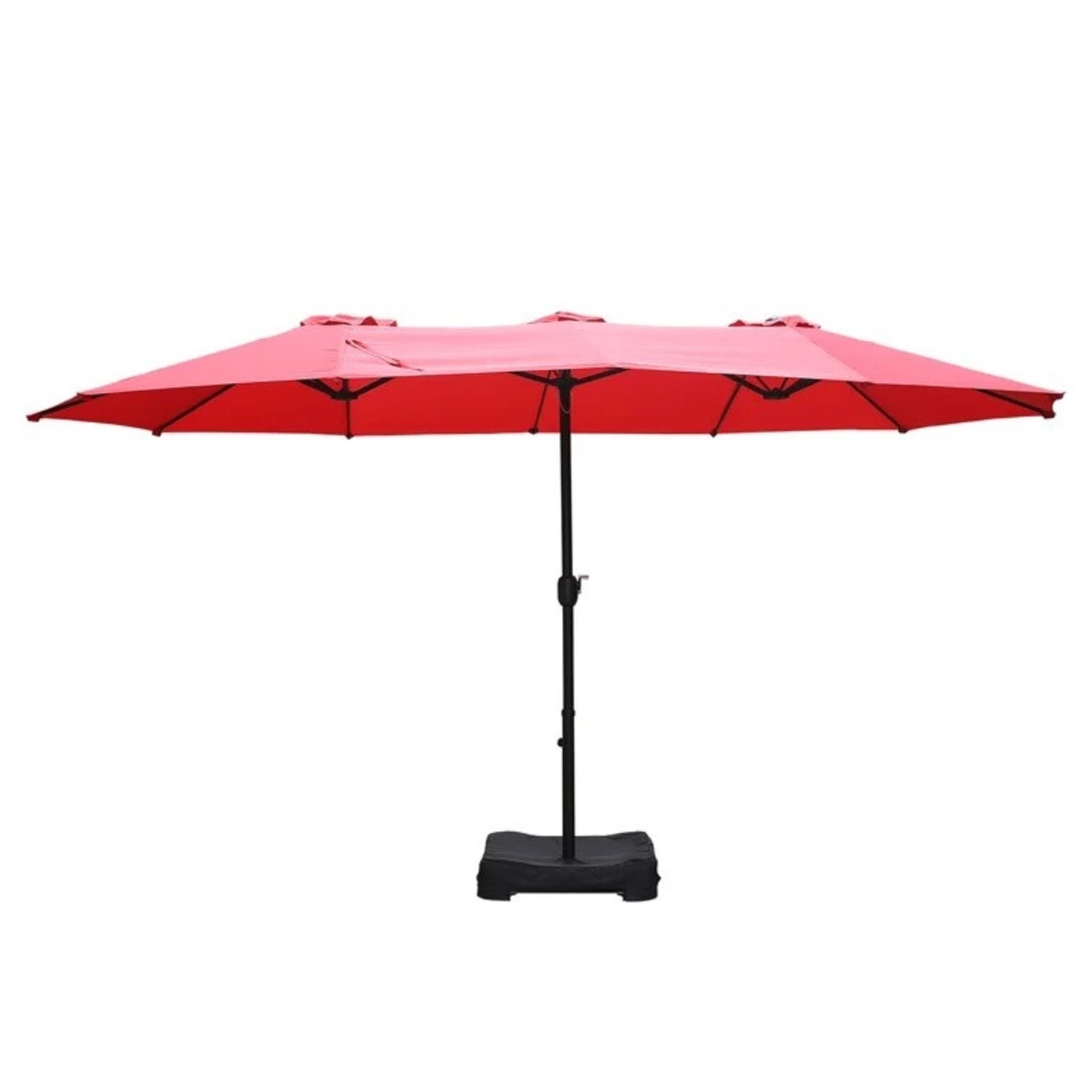 *Frances 15' x 9' Rectangular Market Umbrella - Red