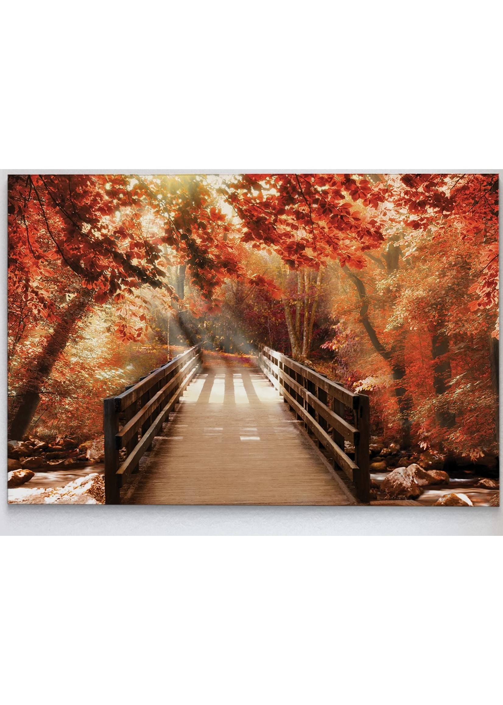 *32" x 48" Autumn Bridge' - Photographic Print on Canvas