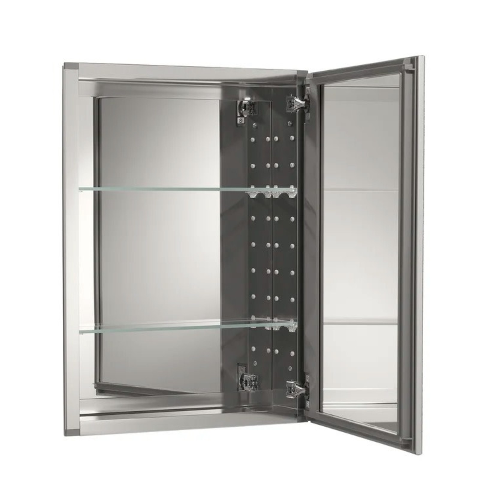 *26" x 20" Derring Recessed or Surface Mount Framed Medicine Cabinet with 2 Adjustable Shelves
