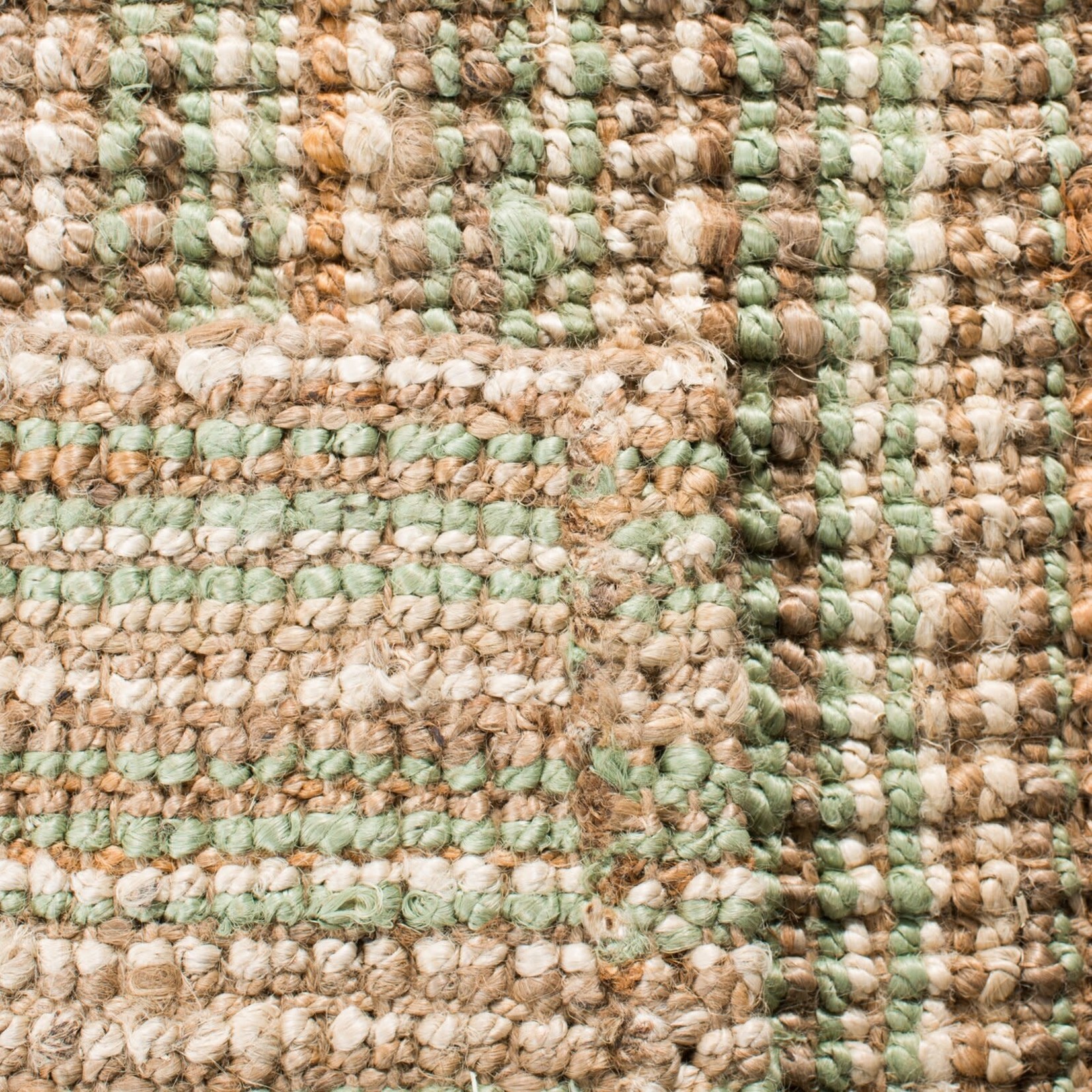 *8' x 10' Debroh Striped Handmade Flatweave Jute/Sisal Sage/Natural Area Rug