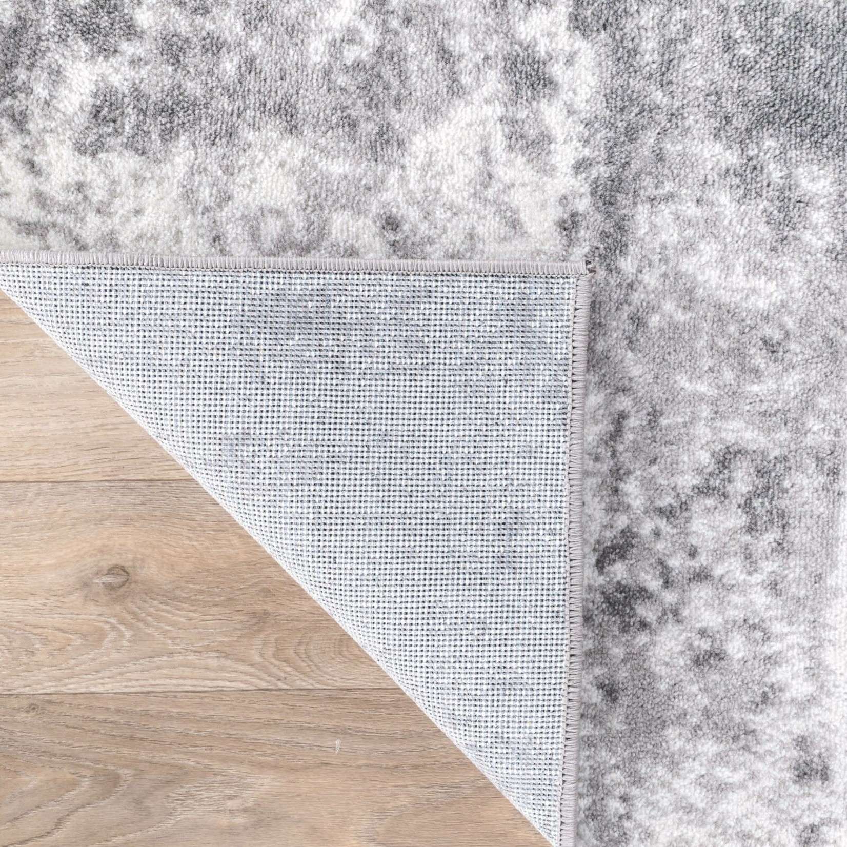 *2' x 7' Kehly Abstract Ivory/Gray Area Rug