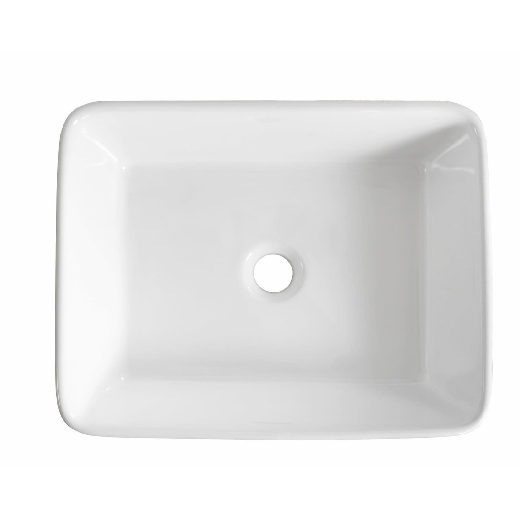 *Deer Valley White Ceramic Rectangular Vessel Bathroom Sink