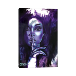 *18" H x 12" W Say Less by Stina Aleah - Wrapped Canvas Painting - Slight Marks